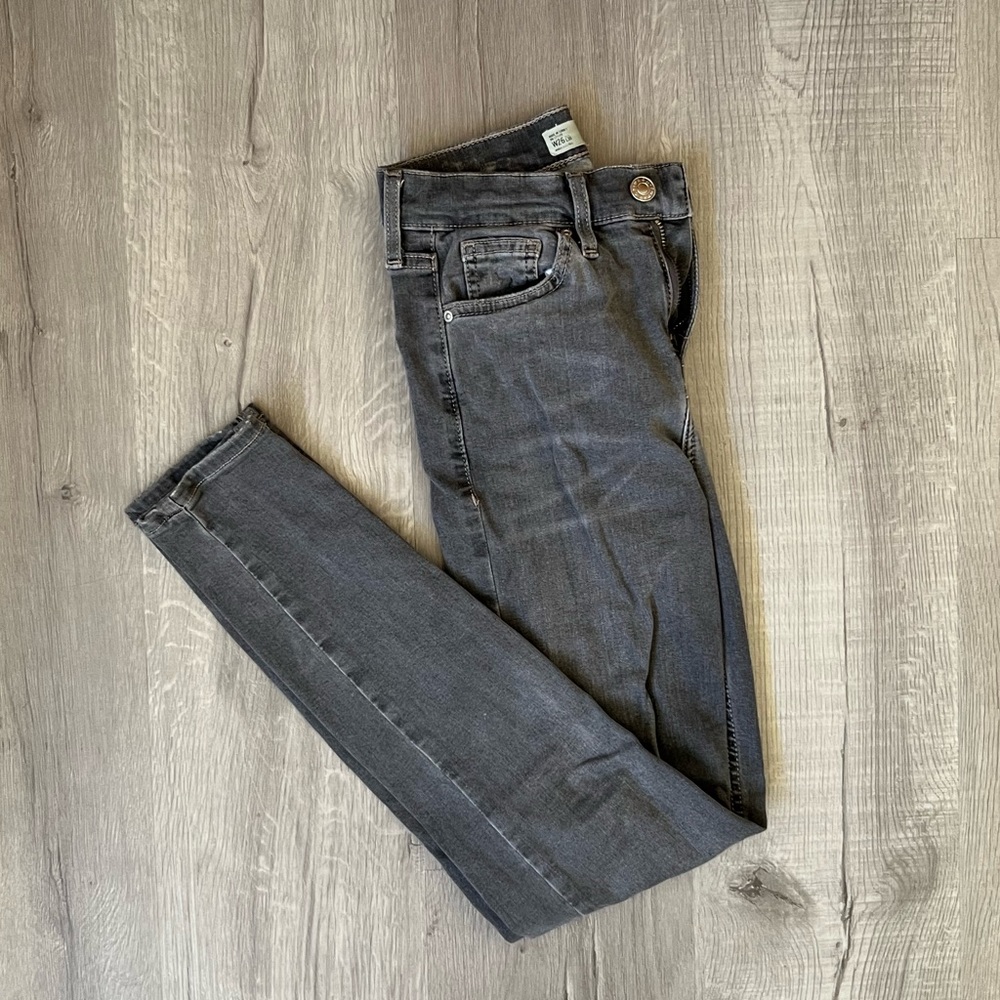 Topshop Grey Work Jeans